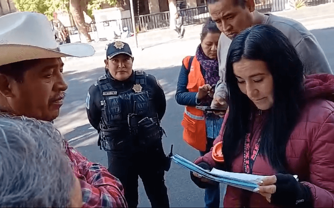 Campesinos hidalguenses protestan en la CDMX